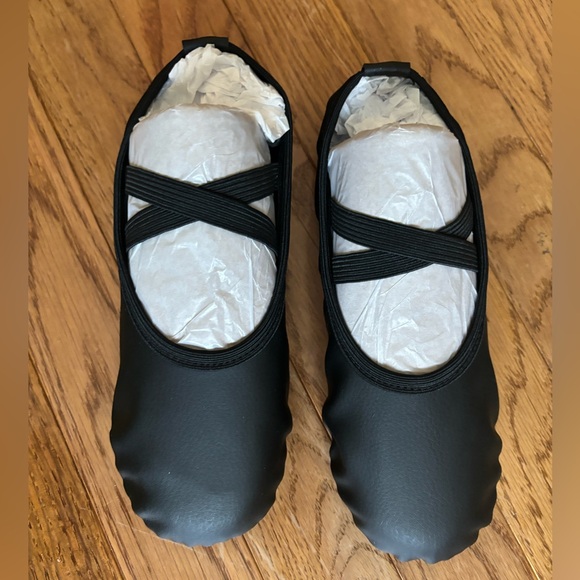 Stelle Split Sole Ballet Shoes. Black. PU Upper, Suede Sole, Pull-On, Size 5 NEW - Picture 8 of 9